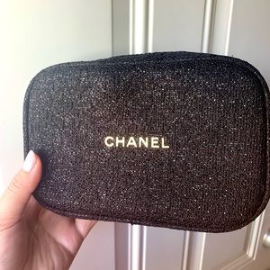 Chanel Black Tweed Makeup Pouch - Limited Edition Holiday 2021